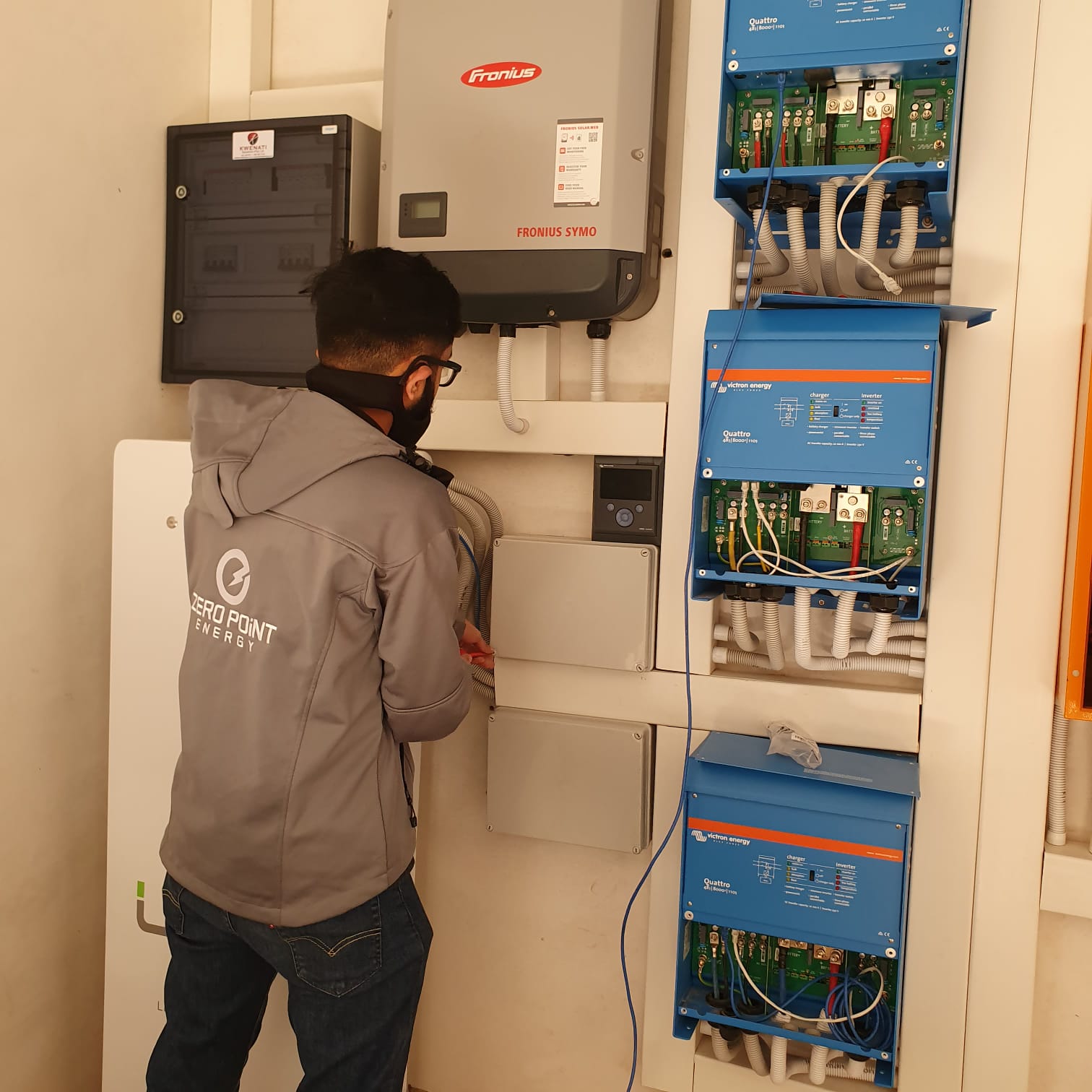 21kWp Solar PV + 30kWhr Li On battery + 50kVA Diesel Generator Hybrid Energy Project – Houghton, JHB 2