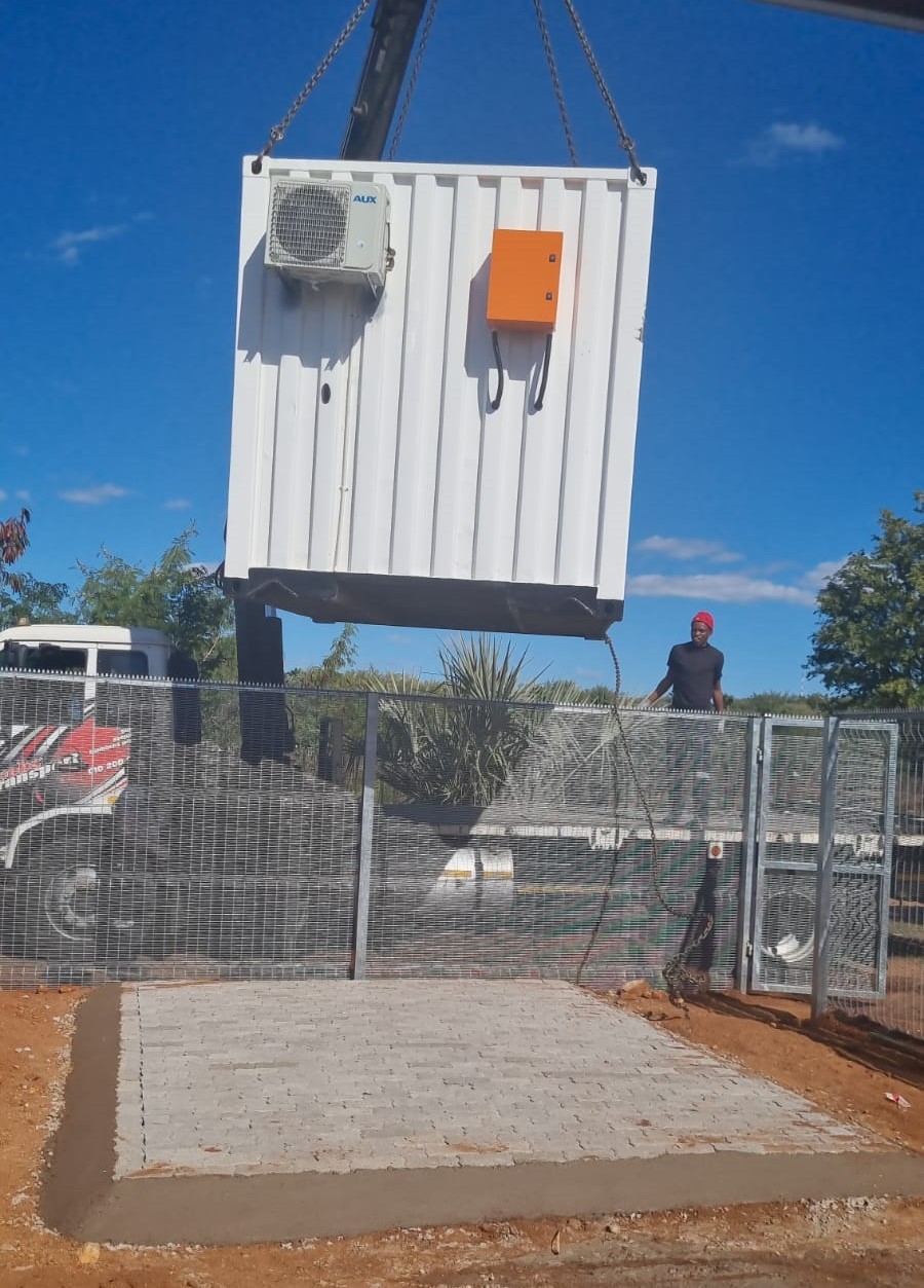 Rural containerised 60kW Solar PV 102 kWhr Battery Storage System – 3x Limpopo Schools 1